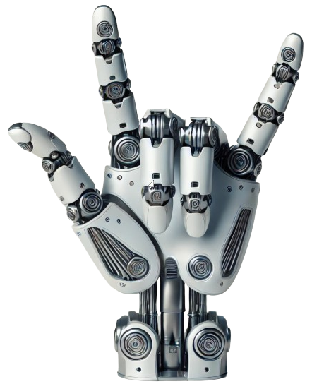 Robotic hands illustration